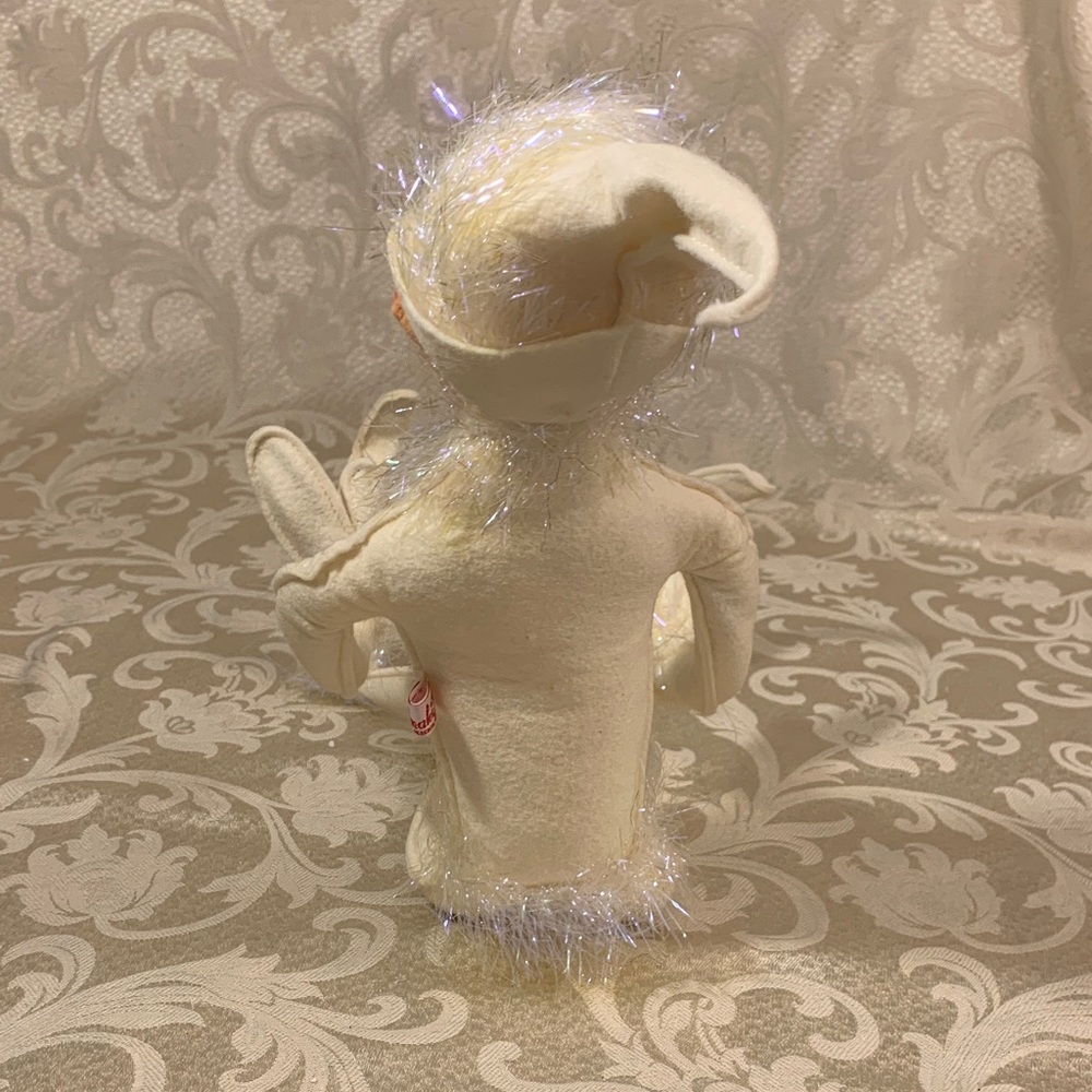 Vintage 22” ANNALEE  WHITE FROSTY WINTER TINSEL ELF DOLL - Picture 4 of 8